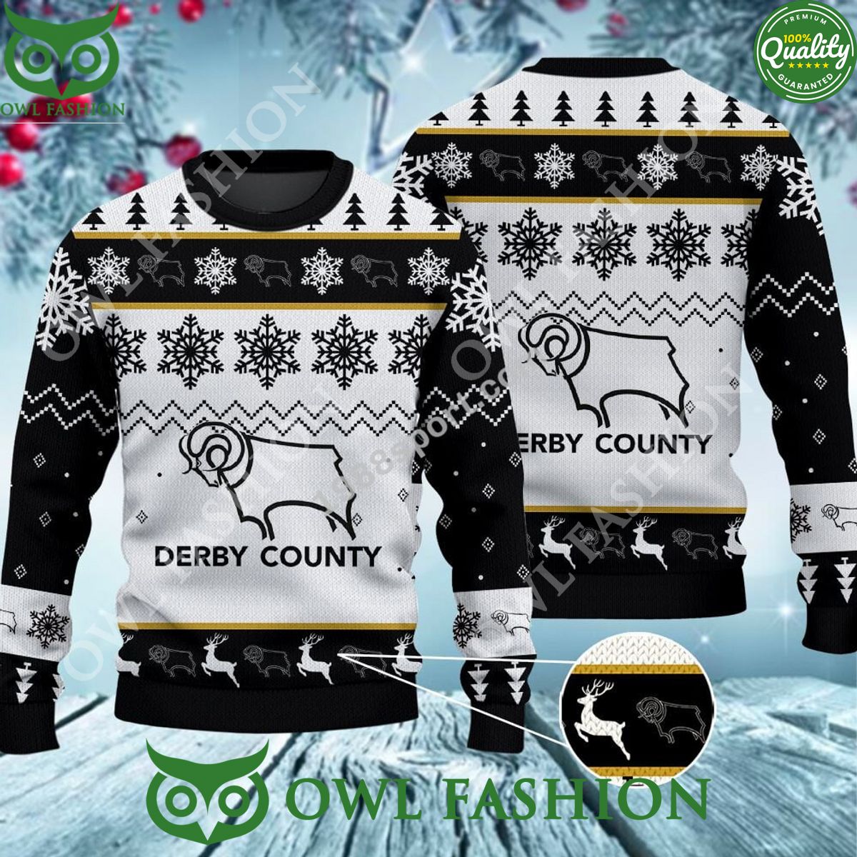 SLINGSHOT I left my snomobile Derby County Ugly - Adult & Kids T-Shirts, Sweatshirts & Hoodies apparel design preview 1