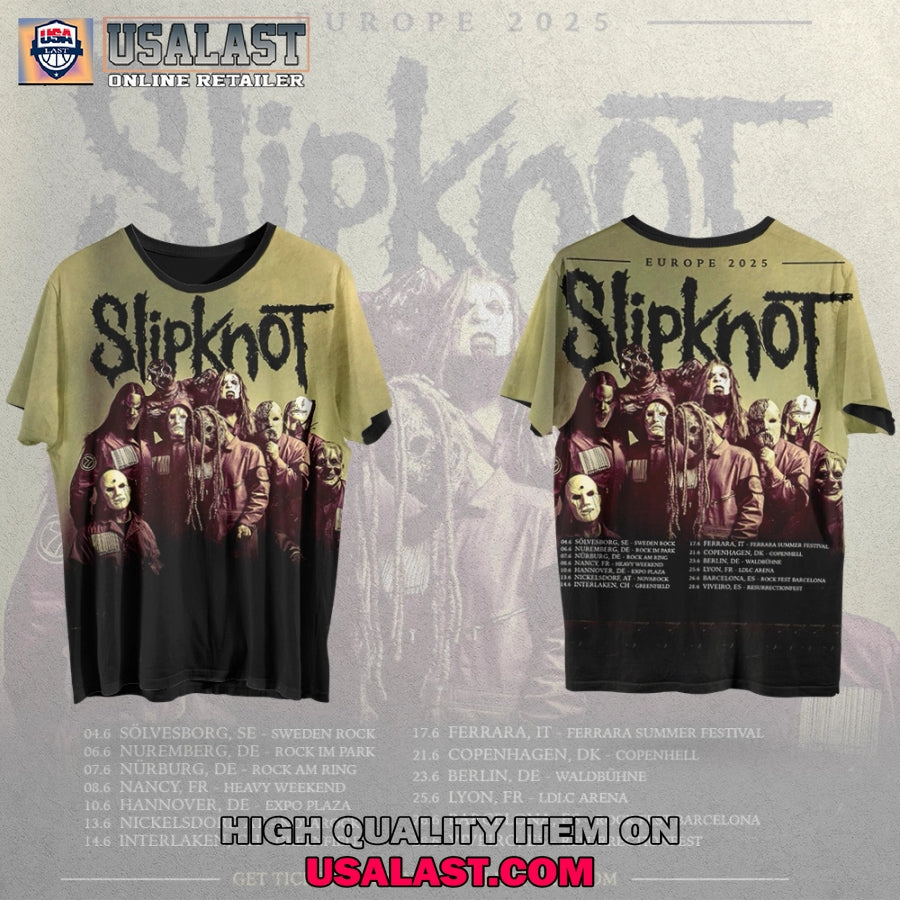 Slipknot Summer 2025 Tour All Over Print - Adult & Kids T-Shirts, Sweatshirts & Hoodies apparel design preview 1