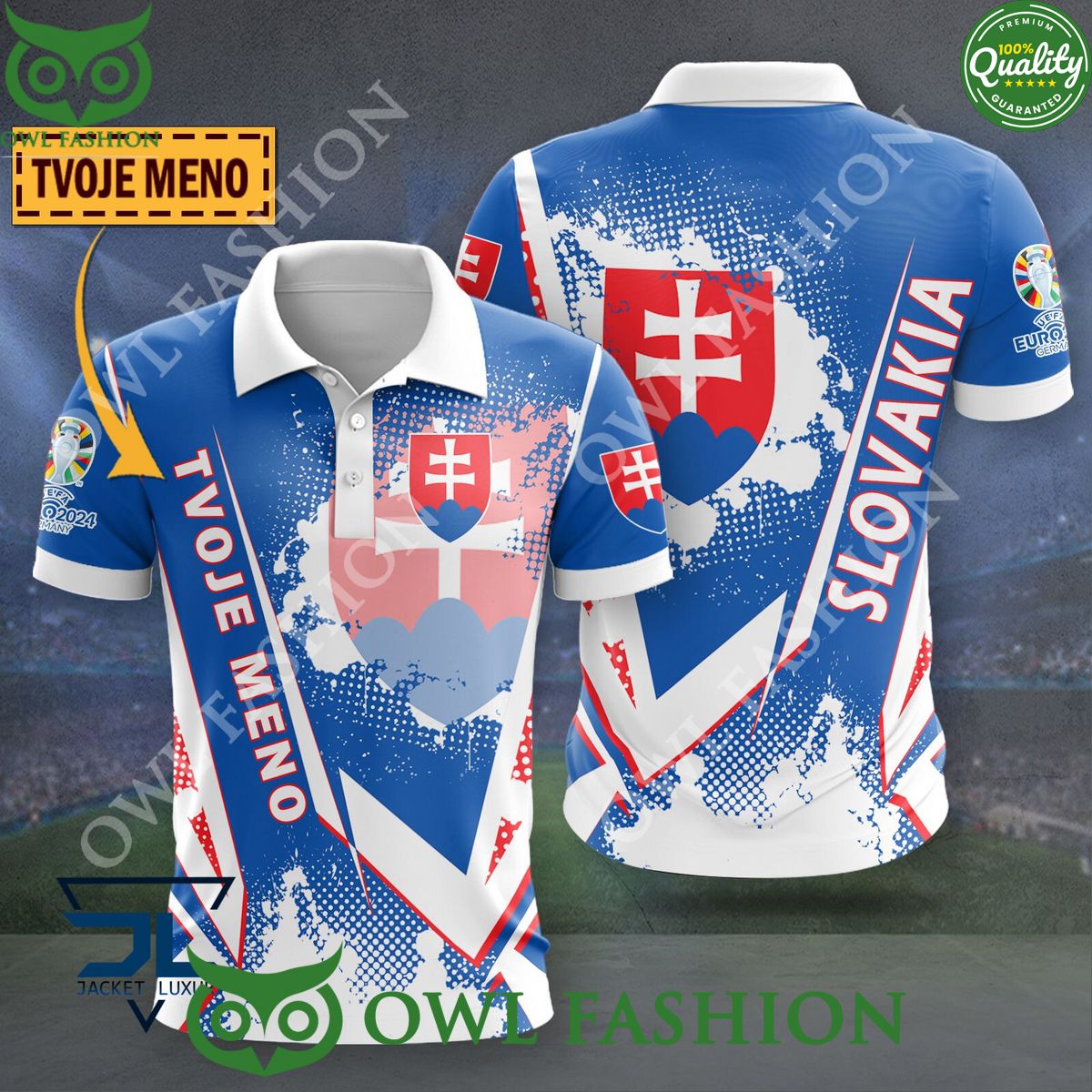 Slovakia National Football Team Euro Customized 3D - Adult & Kids T-Shirts, Sweatshirts & Hoodies apparel design preview 1