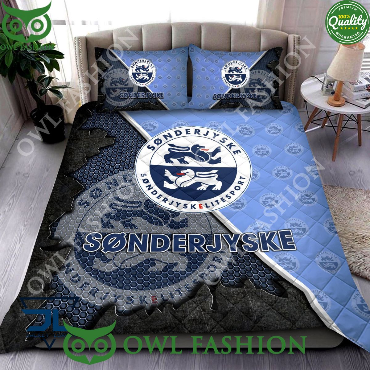 SønderjyskE Superliga Quilt Broken Bedding Set - Adult & Kids T-Shirts, Sweatshirts & Hoodies apparel design preview 1