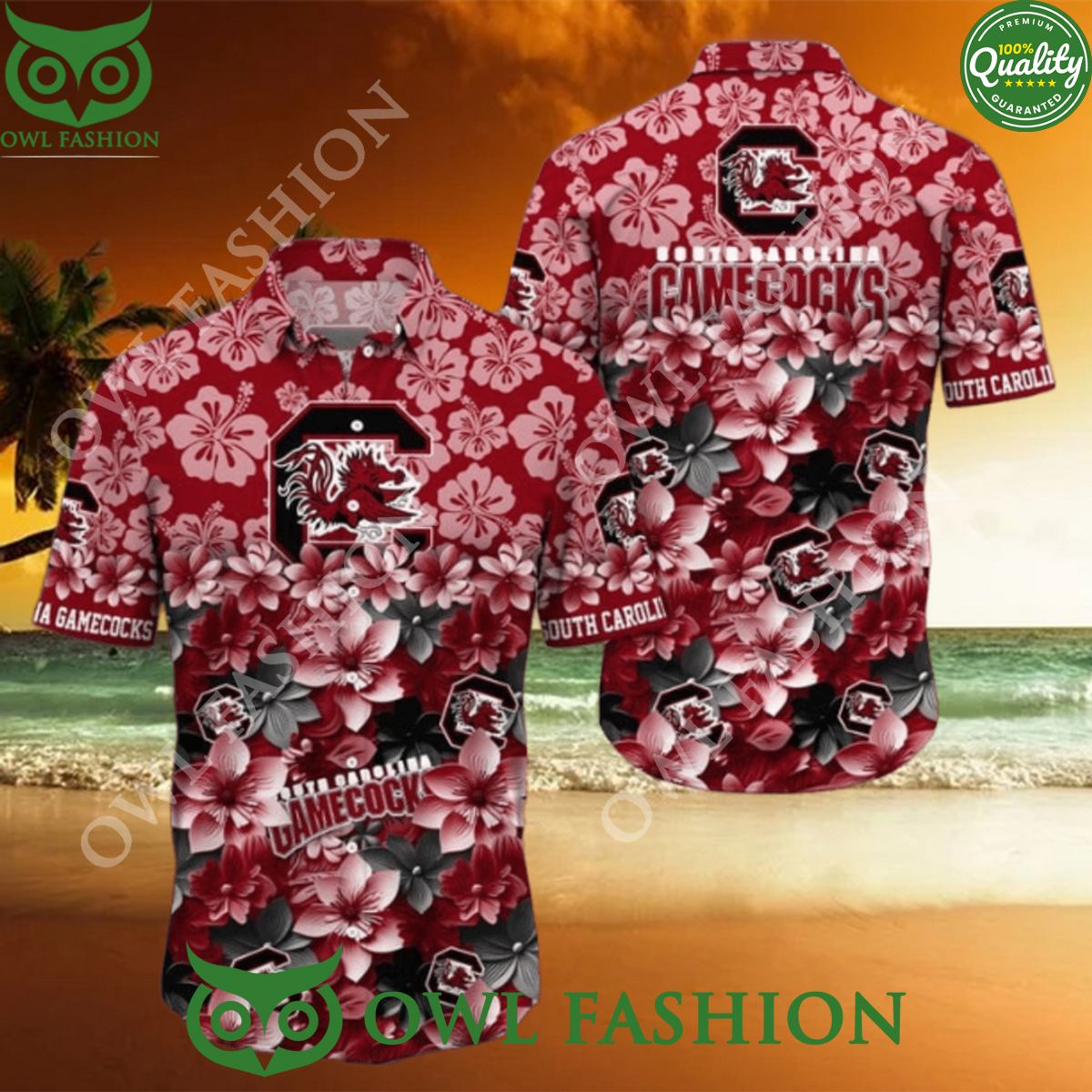 South Carolina Gamecocks NCAA1 Hawaiian Trending - Adult & Kids T-Shirts, Sweatshirts & Hoodies apparel design preview 1