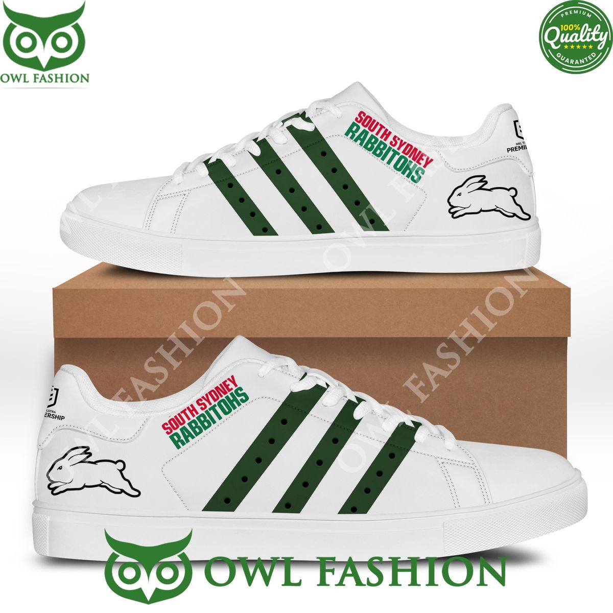 South Sydney Rabbitohs NRL Premiership Smith Shoes - Adult & Kids T-Shirts, Sweatshirts & Hoodies apparel design preview 1