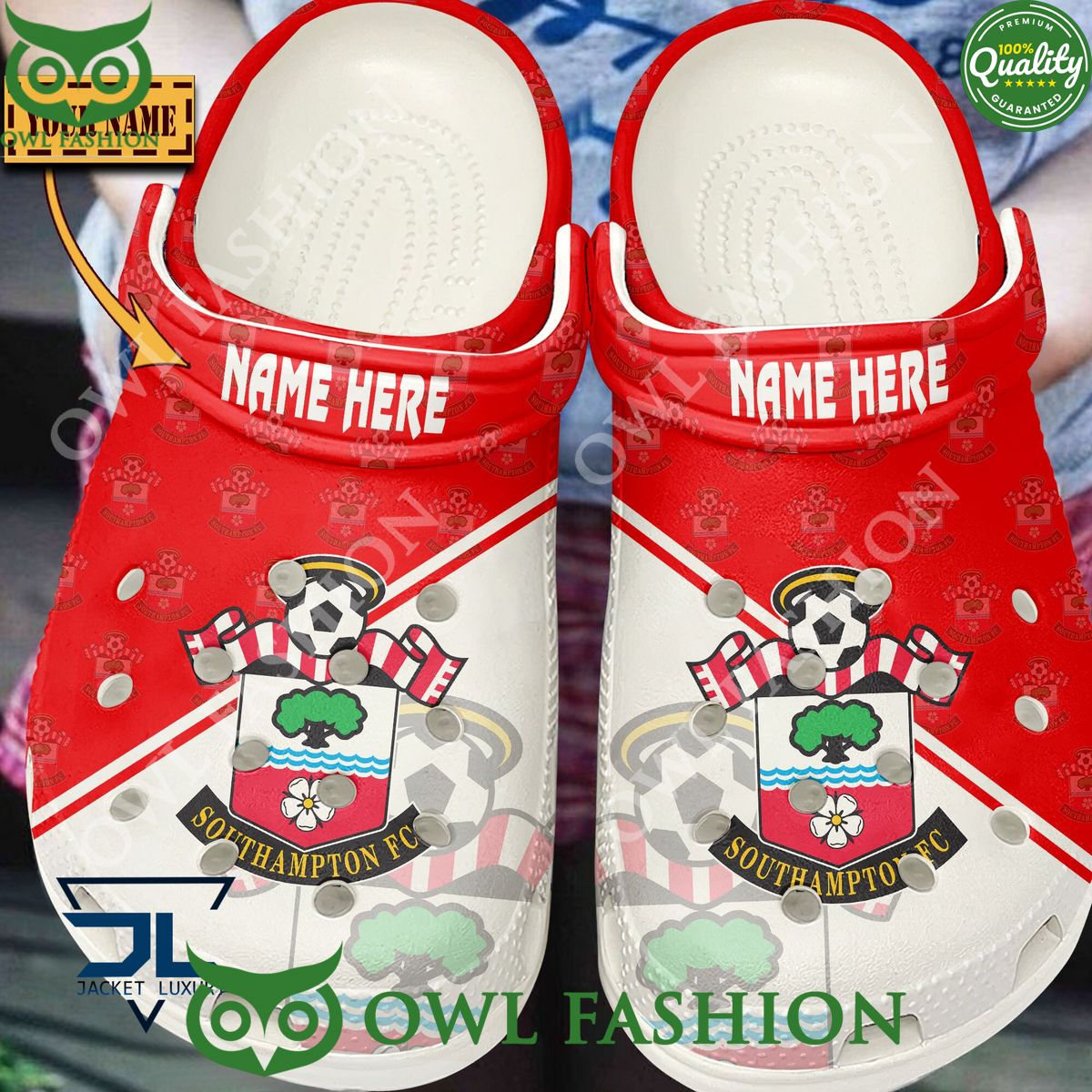 Southampton League One Custom EFL Football Team Croc - Adult & Kids T-Shirts, Sweatshirts & Hoodies apparel design preview 1
