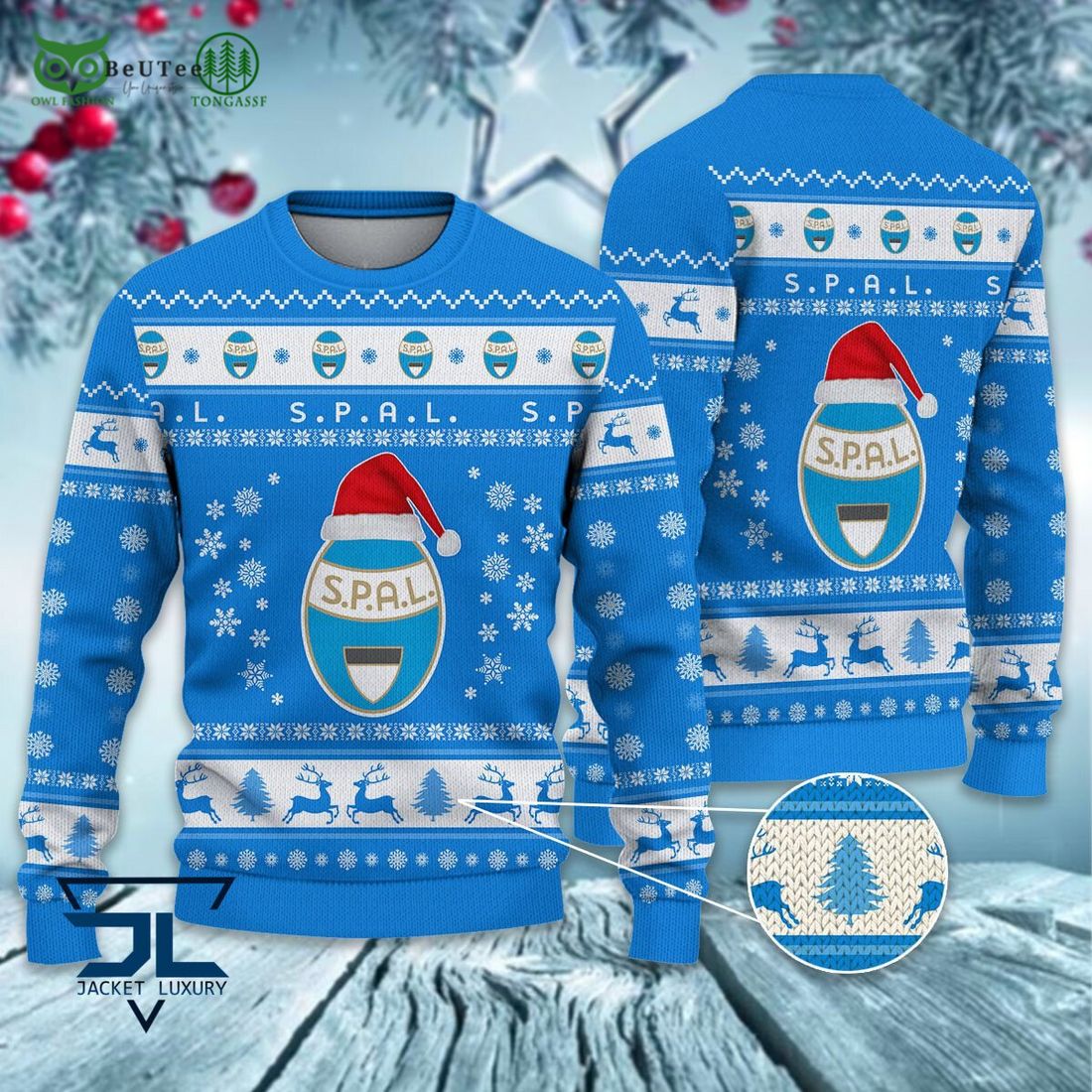 Spal 2013 Football Lega Serie A Ugly Sweater - Adult & Kids T-Shirts, Sweatshirts & Hoodies apparel design preview 1
