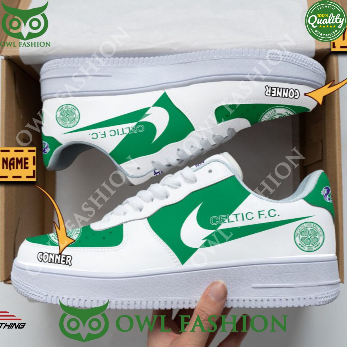 SPFL Celtic F.C. Air Force 1 NAF Shoes - Adult & Kids T-Shirts, Sweatshirts & Hoodies apparel design preview 1