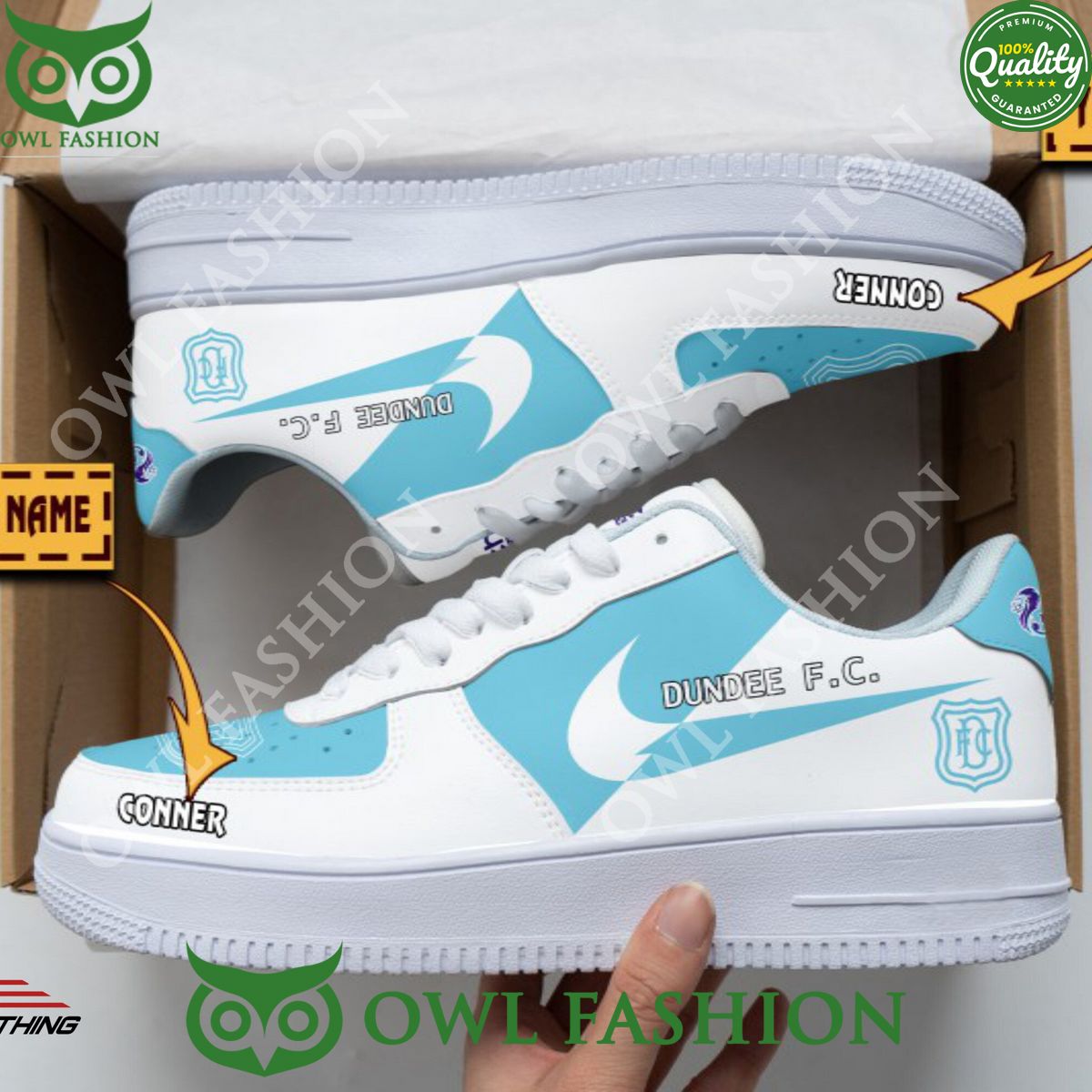 SPFL Dundee F.C. Air Force 1 NAF Shoes - Adult & Kids T-Shirts, Sweatshirts & Hoodies apparel design preview 1