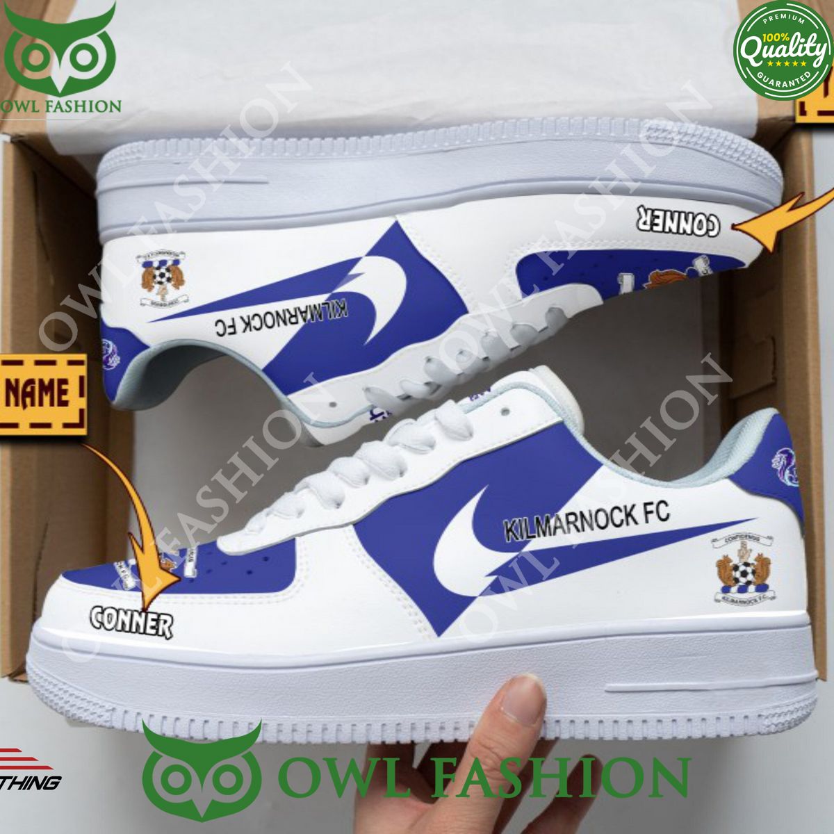 SPFL Kilmarnock F.C. Air Force 1 NAF Shoes - Adult & Kids T-Shirts, Sweatshirts & Hoodies apparel design preview 1