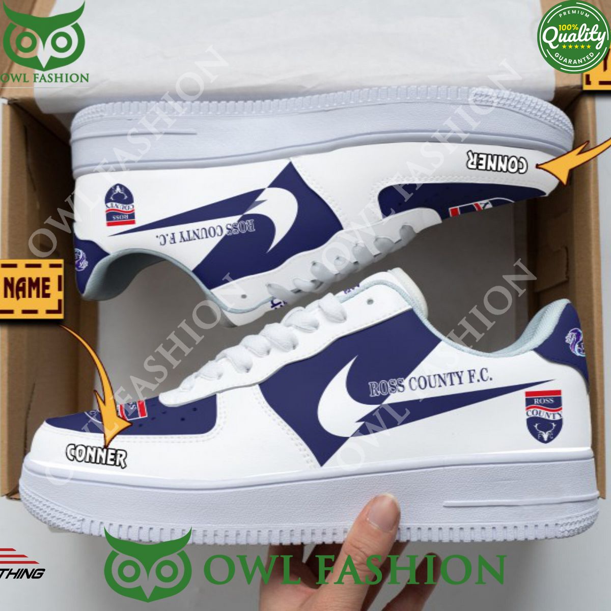 SPFL Ross County F.C. Air Force 1 NAF Shoes - Adult & Kids T-Shirts, Sweatshirts & Hoodies apparel design preview 1