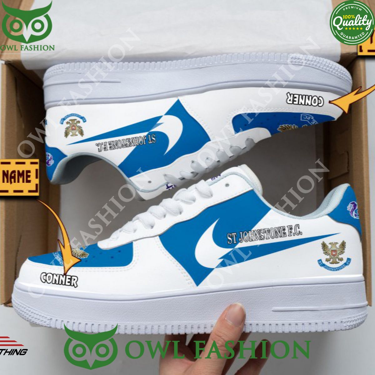 SPFL St Johnstone F.C. Air Force 1 NAF Shoes - Adult & Kids T-Shirts, Sweatshirts & Hoodies apparel design preview 1