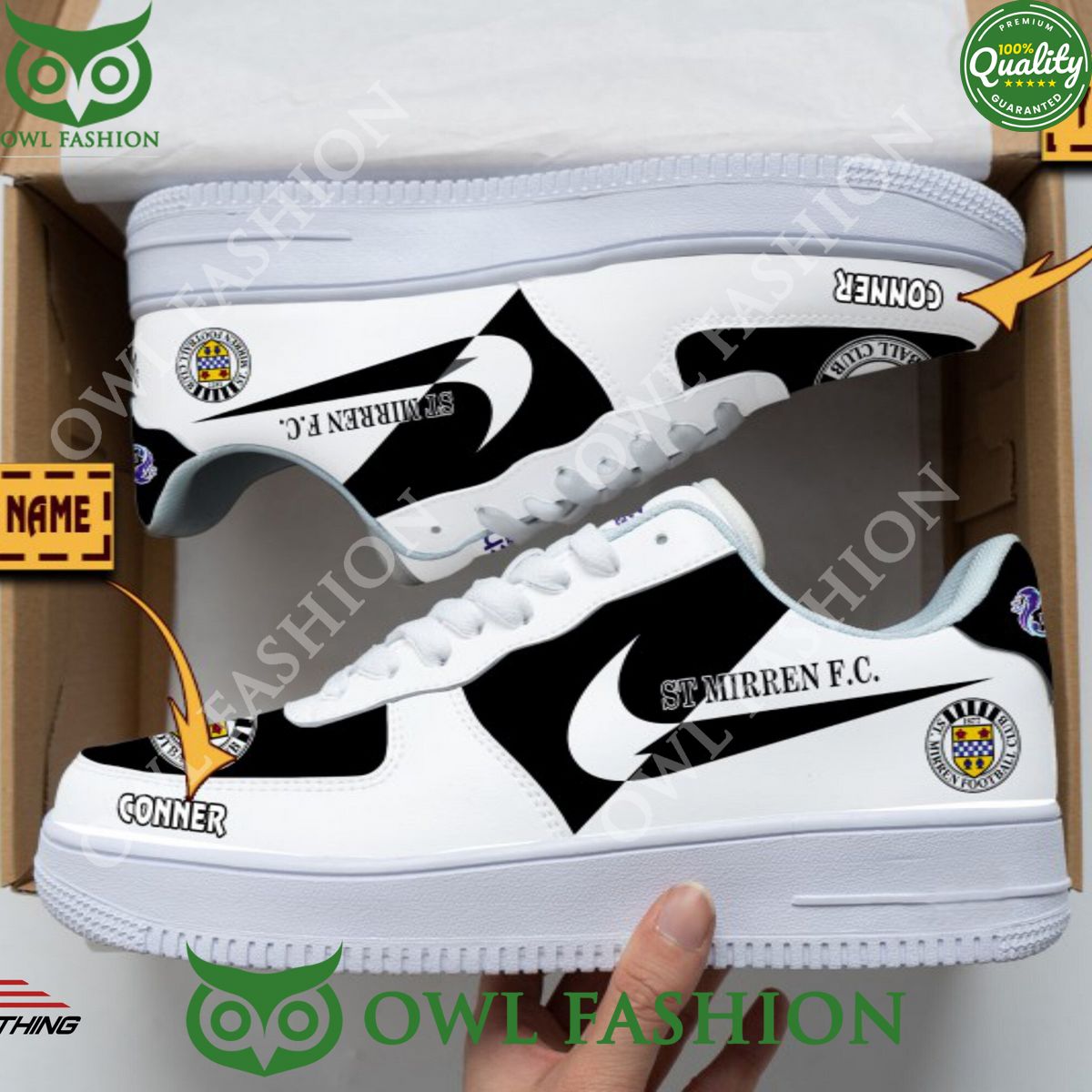SPFL St Mirren F.C. Air Force 1 NAF Shoes - Adult & Kids T-Shirts, Sweatshirts & Hoodies apparel design preview 1