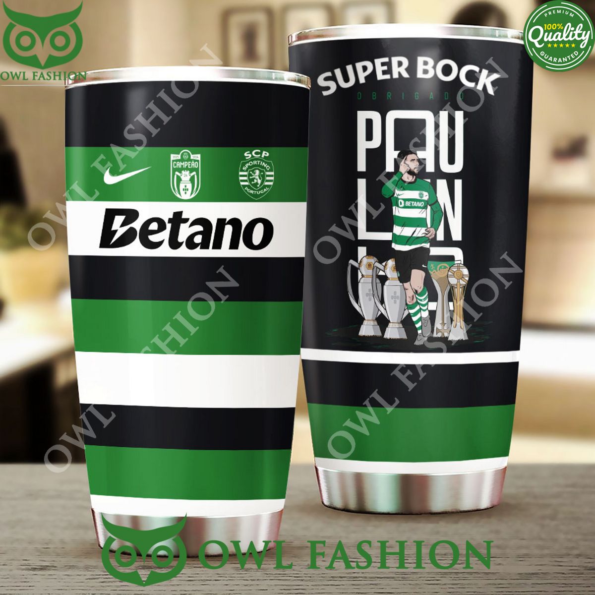 Sporting CP x Paulinho Super Bock Tumbler Cup - Adult & Kids T-Shirts, Sweatshirts & Hoodies apparel design preview 1
