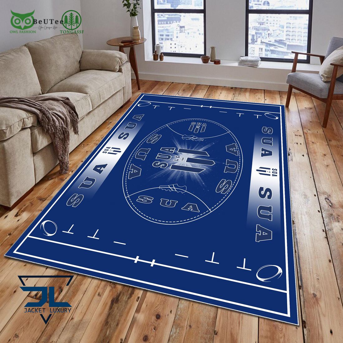 Sporting Union Agenais French Rugby Carpet Rug - Adult & Kids T-Shirts, Sweatshirts & Hoodies apparel design preview 1