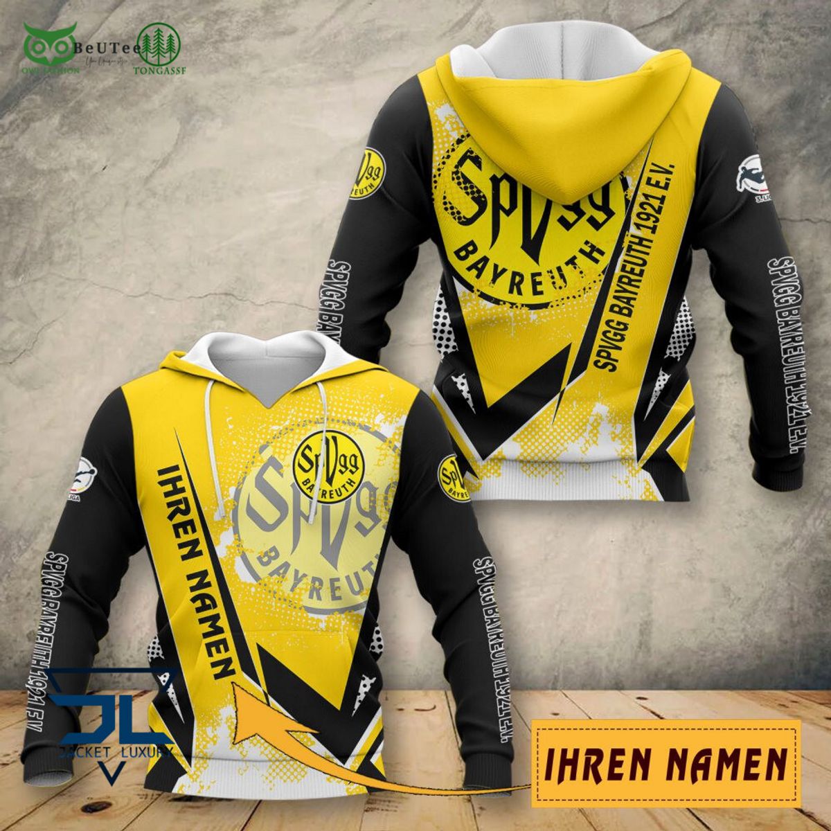 SpVgg Bayreuth 1921 e.V Bundesliga Ihren Namen 3D - Adult & Kids T-Shirts, Sweatshirts & Hoodies apparel design preview 1