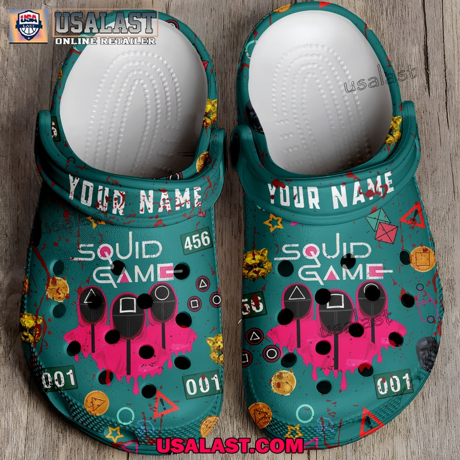 Squid Game Custom Name Crocs Clogs Shoes - Adult & Kids T-Shirts, Sweatshirts & Hoodies apparel design preview 1