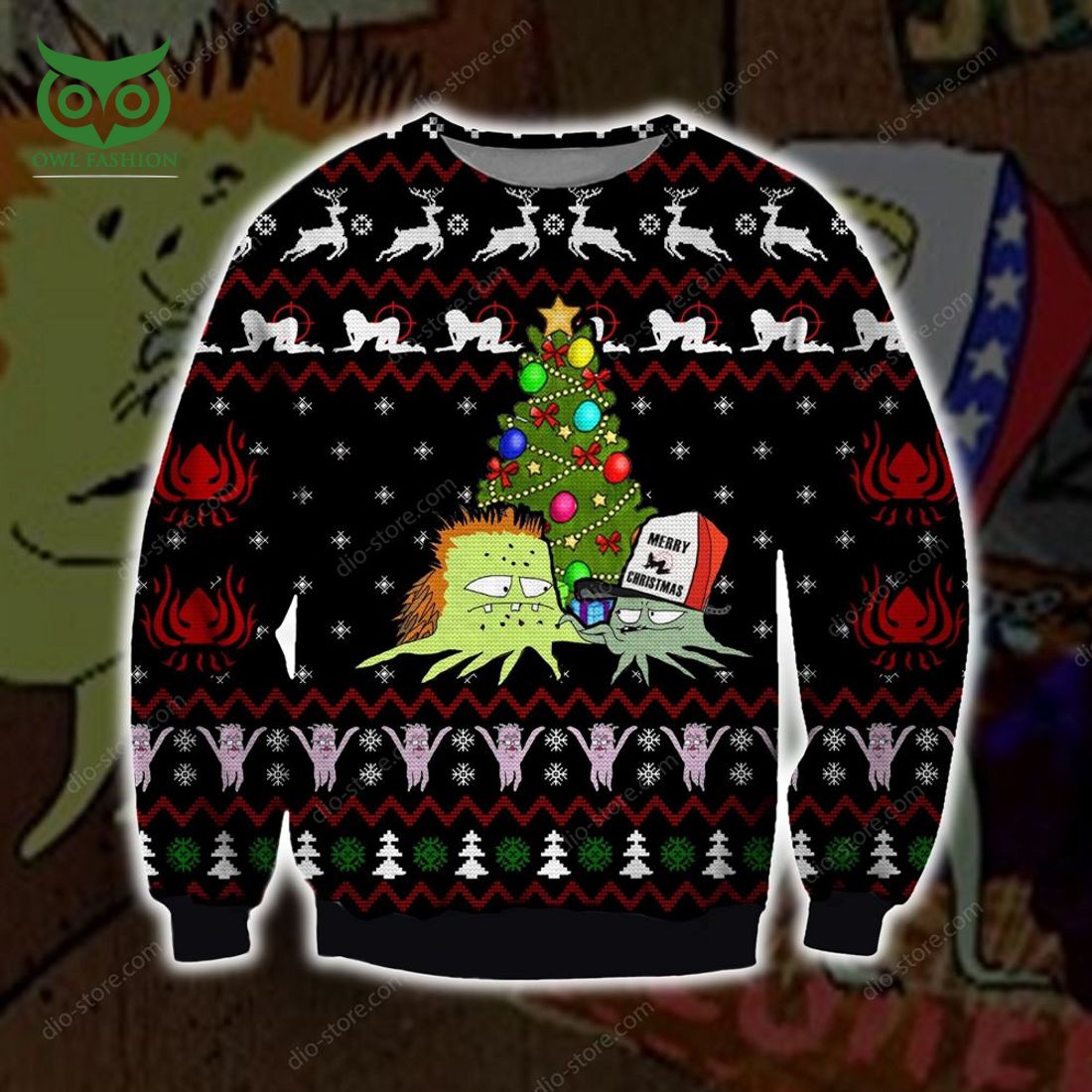 Squidbillies Knitting Pattern 3d Print Ugly Sweater - Adult & Kids T-Shirts, Sweatshirts & Hoodies apparel design preview 1