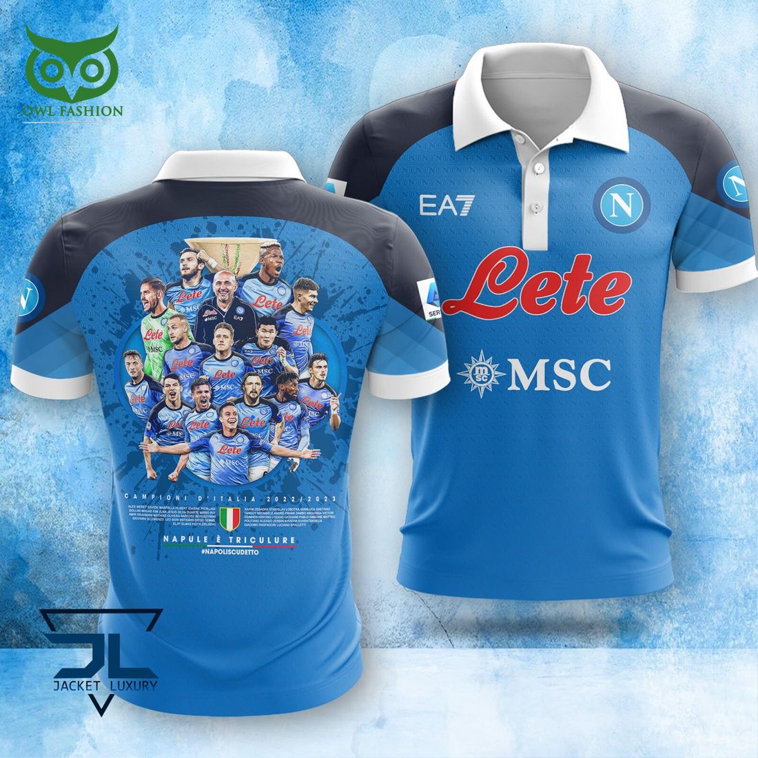 SSC Napoli Campioni d'Italia Serie A Players 3D - Adult & Kids T-Shirts, Sweatshirts & Hoodies apparel design preview 1