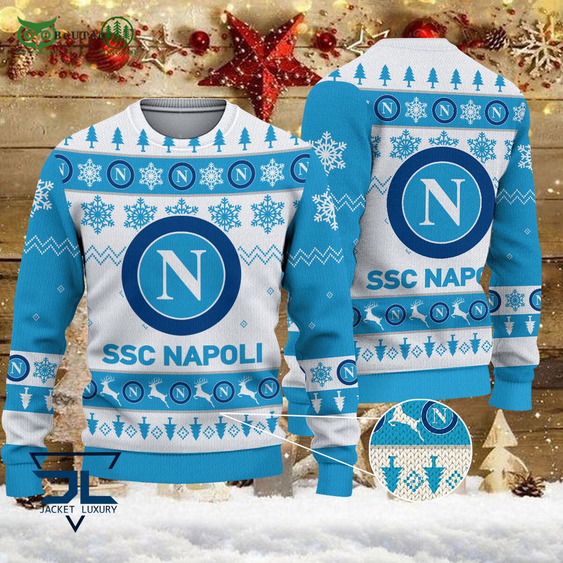 SSC Napoli Team Football Lega Serie A Ugly Sweater - Adult & Kids T-Shirts, Sweatshirts & Hoodies apparel design preview 1