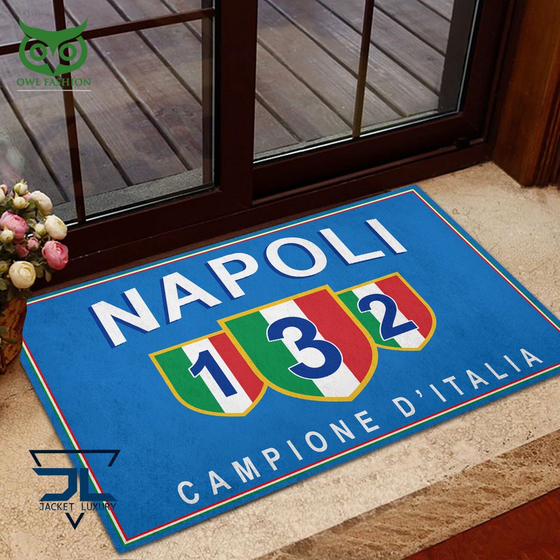 SSC Napoli Zerbino Campioni d'Italia Blue Doormat - Adult & Kids T-Shirts, Sweatshirts & Hoodies apparel design preview 1