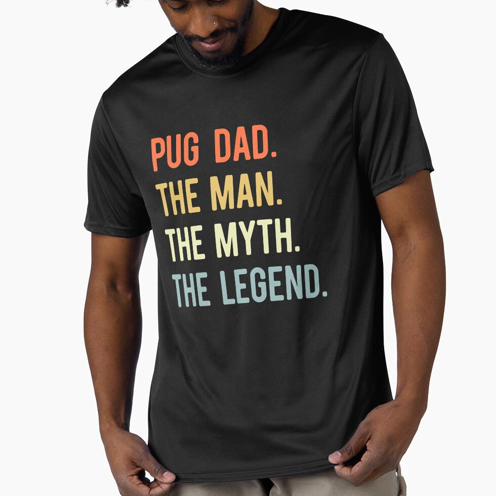 Best Pug Dad Gifts Dog Animal Lovers Cute Man Myth - Adult & Kids T-Shirts, Sweatshirts & Hoodies apparel design preview 1