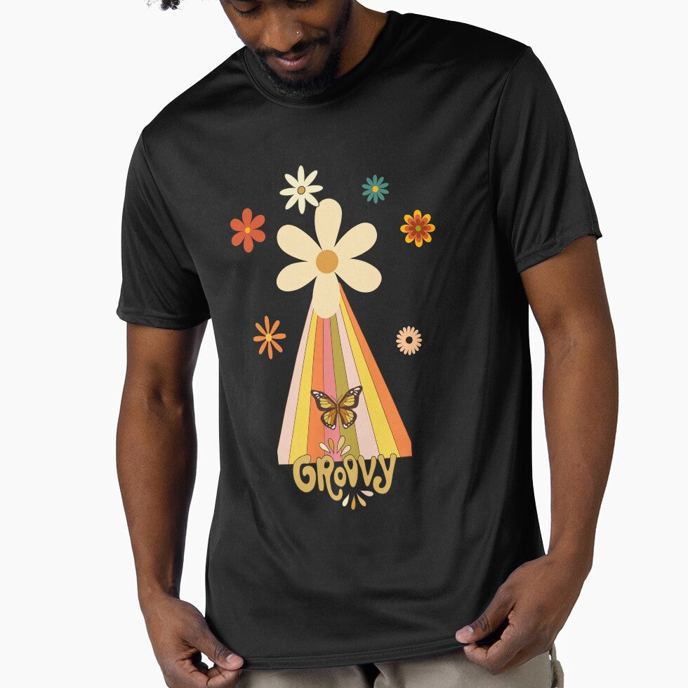 Groovy flower child by Kim Loftis - Adult & Kids T-Shirts, Sweatshirts & Hoodies apparel design preview 1