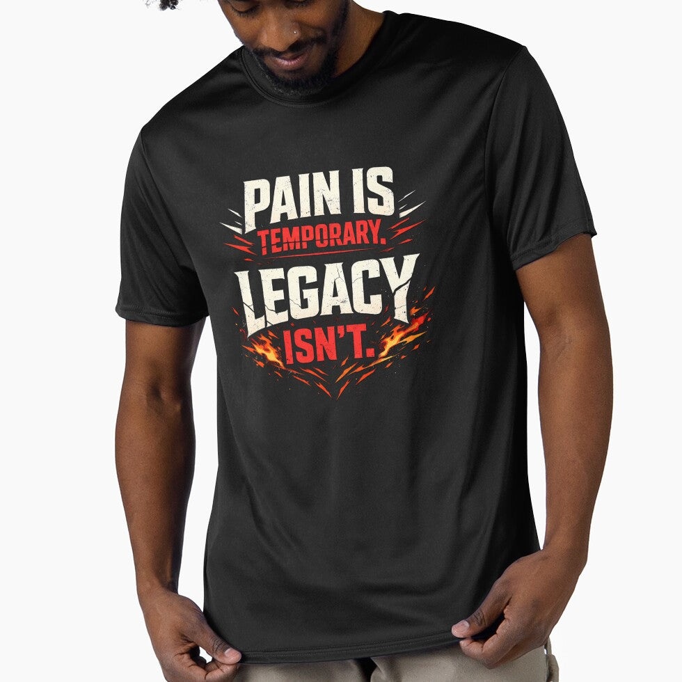 Pain Is Temporary Legacy Forever Gym Grunge Stoic - Adult & Kids T-Shirts, Sweatshirts & Hoodies apparel design preview 1