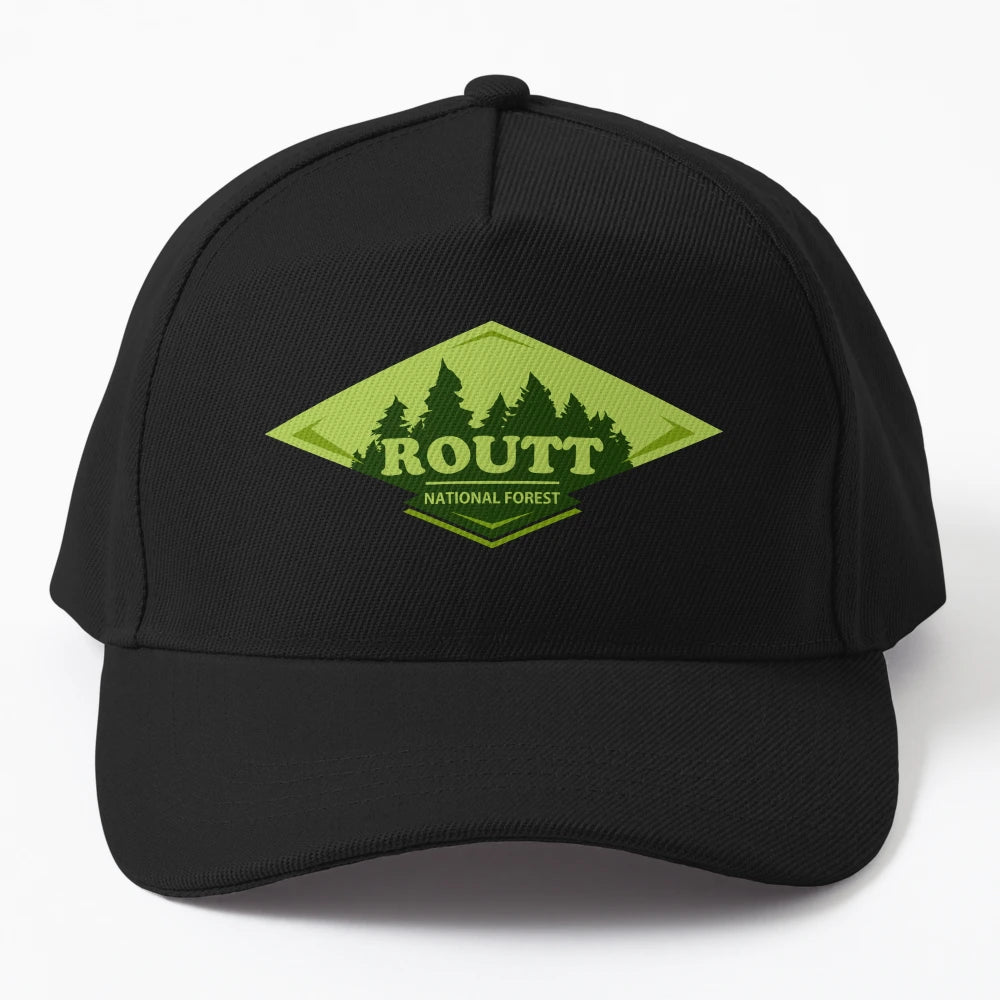 Routt National Forest Denim Baseball Cap - Everyday - Snapback, Trucker Hat, Dad Hat, Denim Baseball Cap