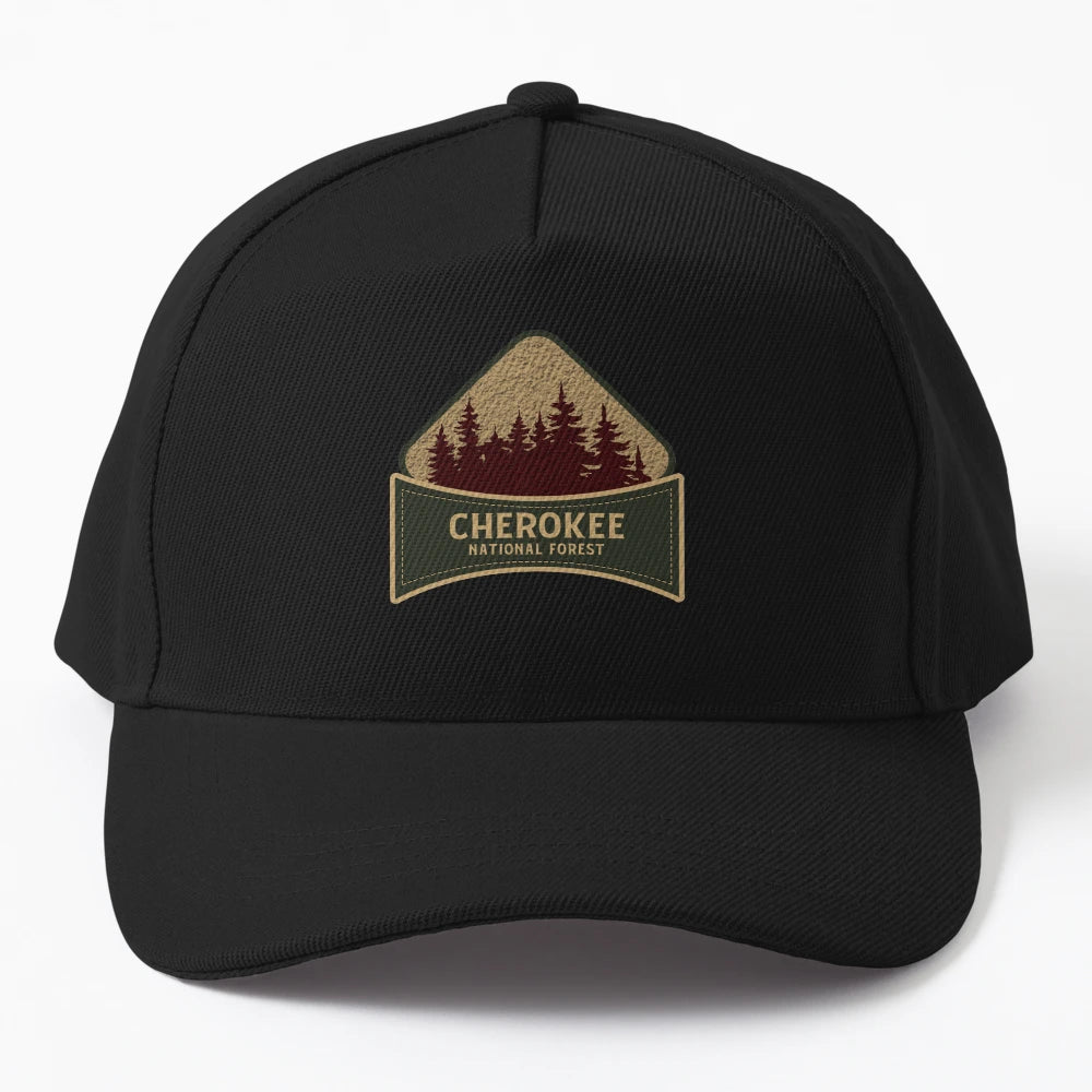 Cherokee National Forest Denim Baseball Cap - Adjustable Fit - Snapback, Trucker Hat, Dad Hat, Denim Baseball Cap