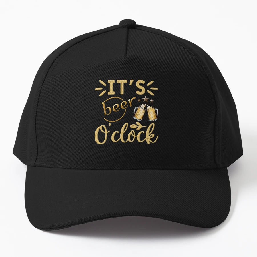 Its Beer Oclock Oktoberfest National Beer Trucker Hat - Snapback, Trucker Hat, Dad Hat, Denim Baseball Cap