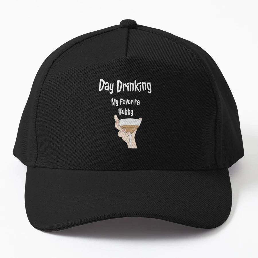 Day Drinking My Favorite Hobby Trucker Hat - Embroidered - Snapback, Trucker Hat, Dad Hat, Denim Baseball Cap