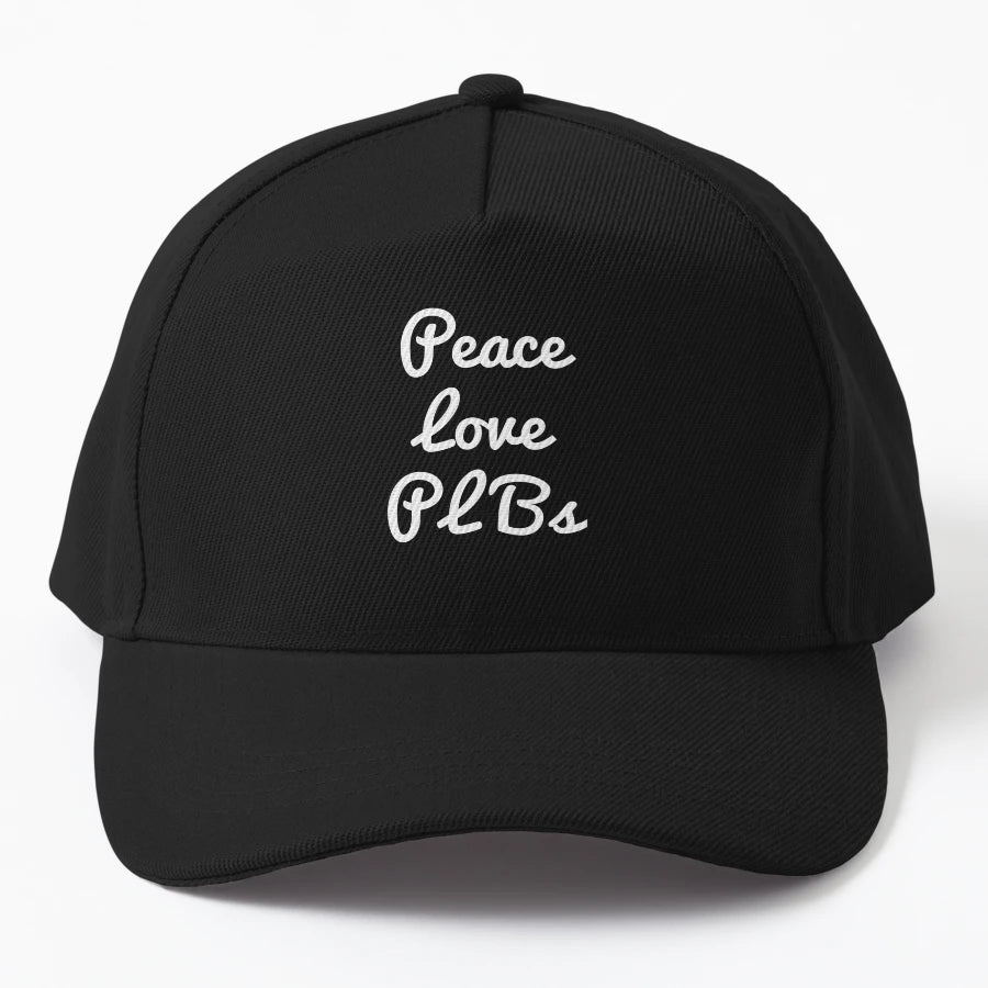Peace Love Plbs Alternate Colors Denim Baseball Cap - Adjust - Snapback, Trucker Hat, Dad Hat, Denim Baseball Cap