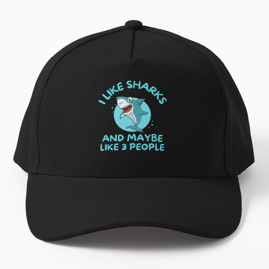 I Like Sharks And Maybe Like 3 People New Era Snapback - Snapback, Trucker Hat, Dad Hat, Denim Baseball Cap