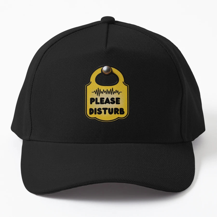 Please Do Not Disturb Sign Design Fun New Era Snapback - Snapback, Trucker Hat, Dad Hat, Denim Baseball Cap
