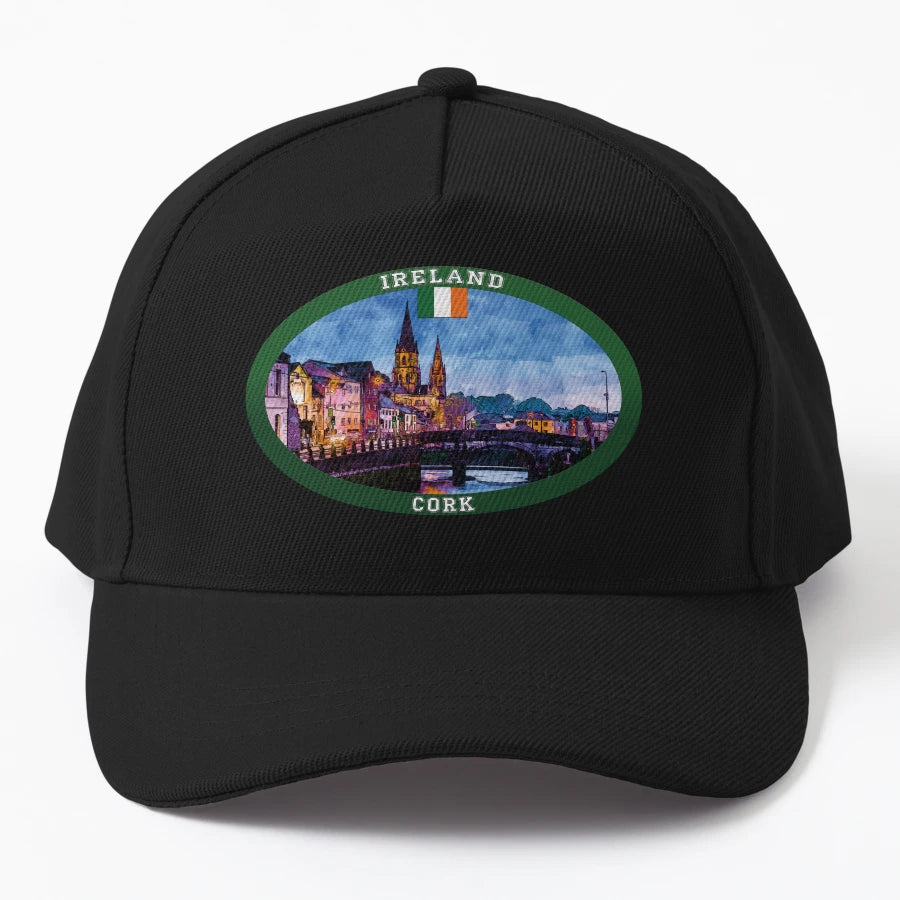 Cork Ireland Travel OTTO Dad Hat - Minimalist Style - Snapback, Trucker Hat, Dad Hat, Denim Baseball Cap