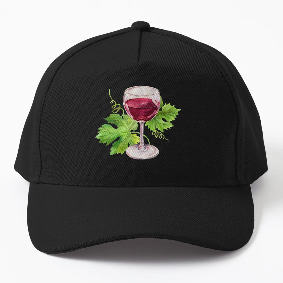 Red Wine Served Glass Trucker Hat - Vintage Style - Snapback, Trucker Hat, Dad Hat, Denim Baseball Cap