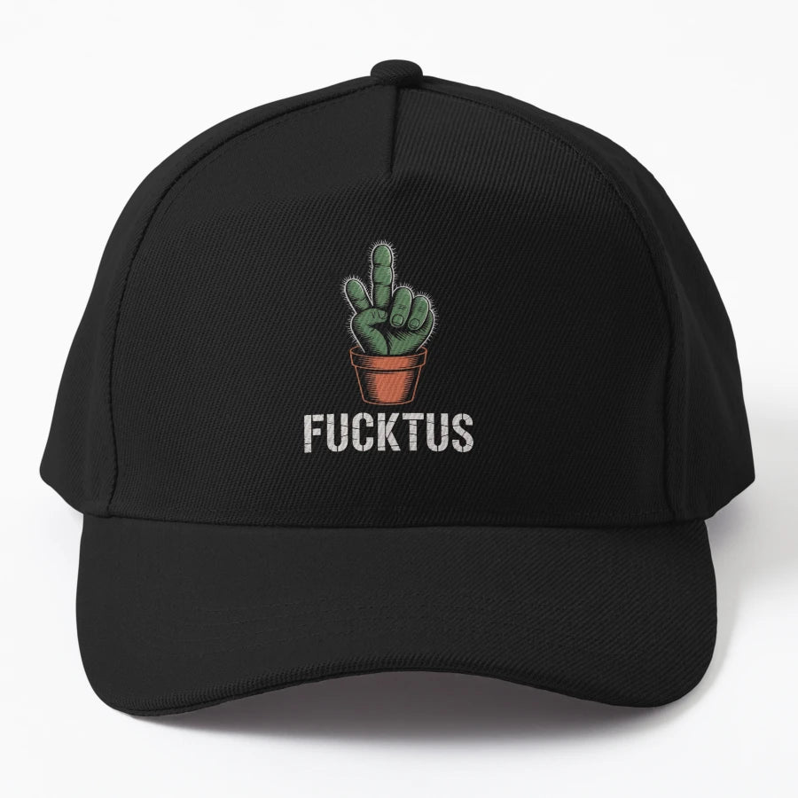 Funny Cactus Flipping Off F Cktus Attitude Trucker Hat - Snapback, Trucker Hat, Dad Hat, Denim Baseball Cap