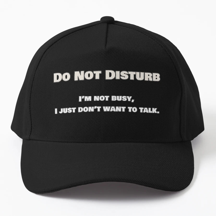 Do Not Disturb Trucker Hat - Breathable Mesh - Snapback, Trucker Hat, Dad Hat, Denim Baseball Cap