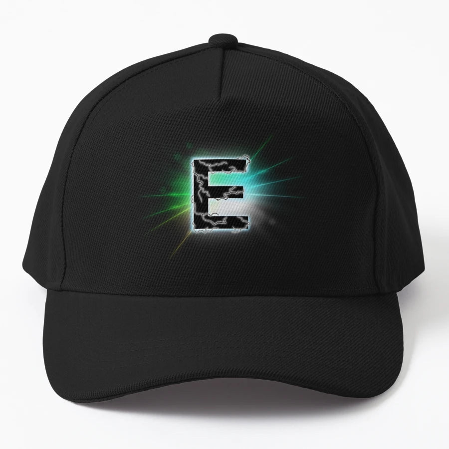 Letter E Denim Baseball Cap - Exclusive Classic Style - Snapback, Trucker Hat, Dad Hat, Denim Baseball Cap