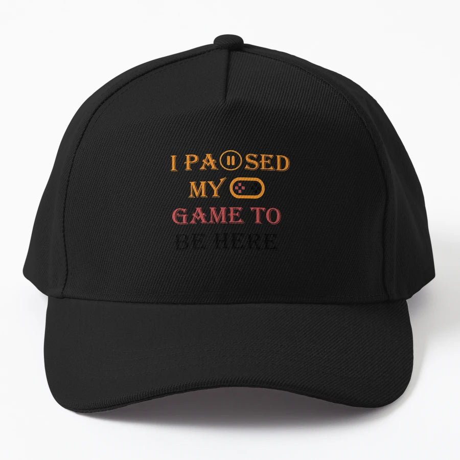 I Paused My Game To Be Here New Era Snapback - Unstructured - Snapback, Trucker Hat, Dad Hat, Denim Baseball Cap