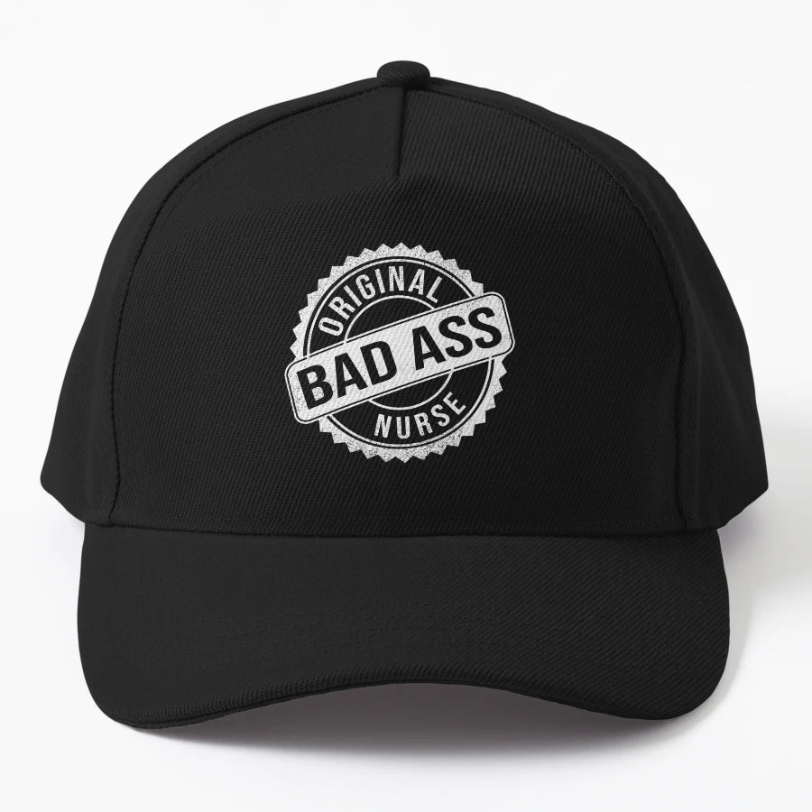 Badass Person Nurse Trucker Hat - Distressed Custom Crafted - Snapback, Trucker Hat, Dad Hat, Denim Baseball Cap