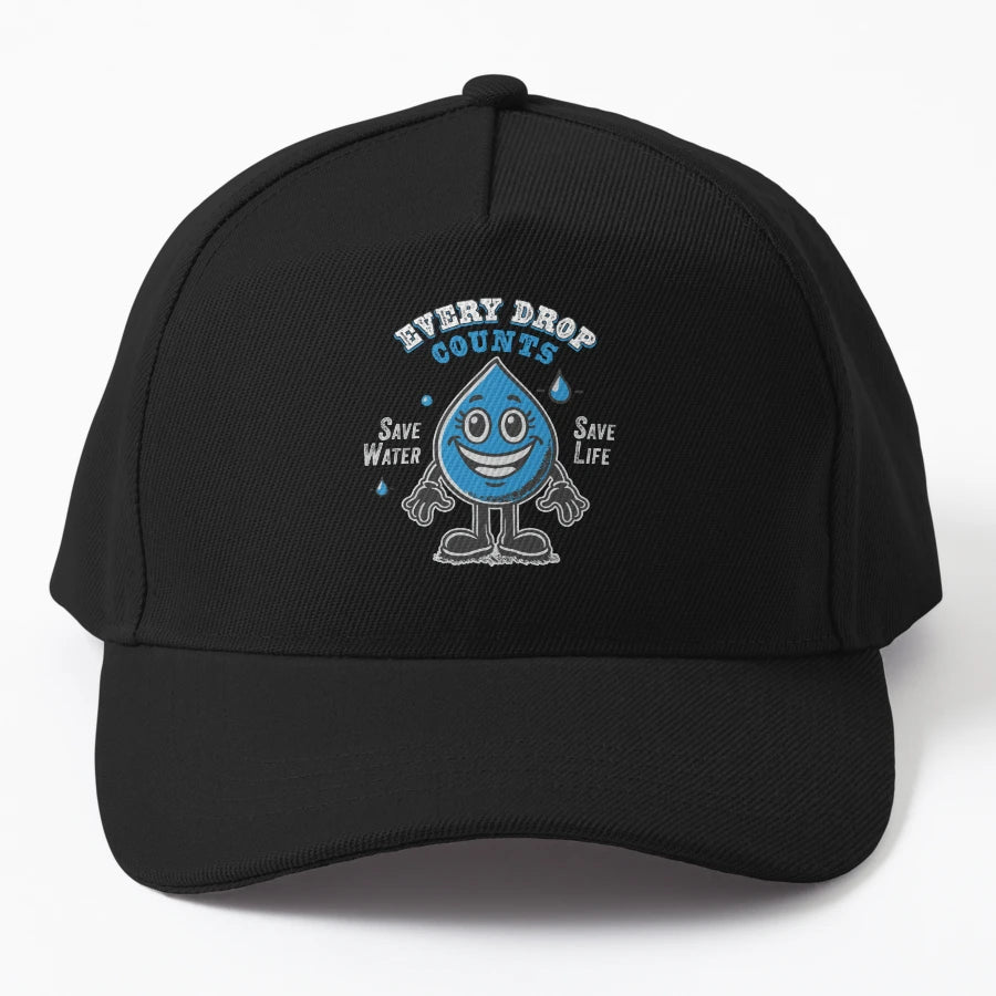Water Drop Denim Baseball Cap - Outdoor Style - Snapback, Trucker Hat, Dad Hat, Denim Baseball Cap