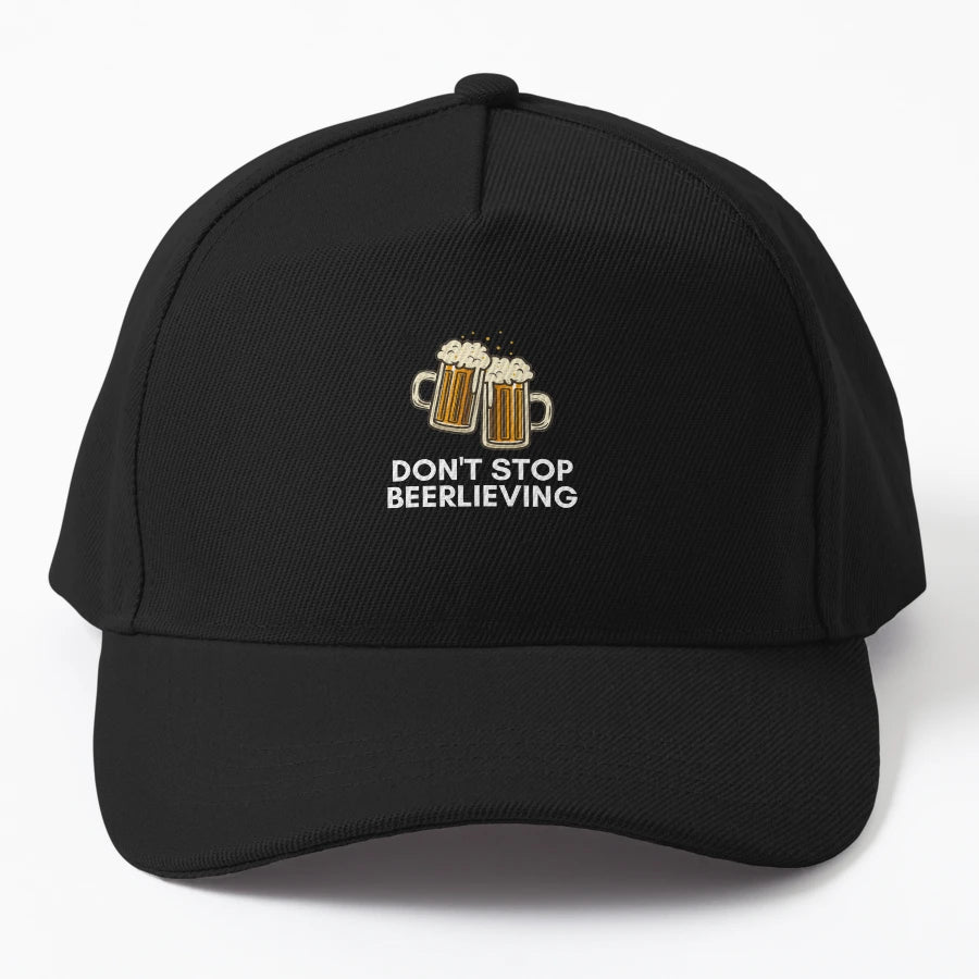 Dont Stop Beerlieving Funny Drinking OTTO Dad Hat - Snapback, Trucker Hat, Dad Hat, Denim Baseball Cap