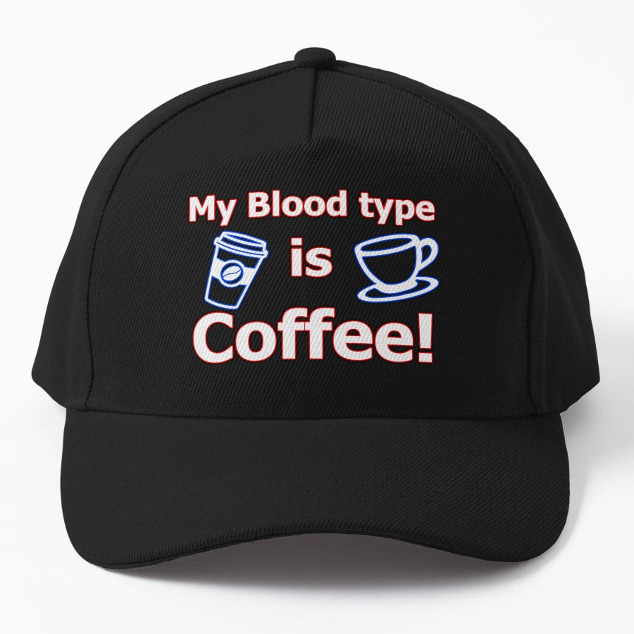 My Blood Type Is Coffee OTTO Dad Hat - Adjustable Fit - Snapback, Trucker Hat, Dad Hat, Denim Baseball Cap