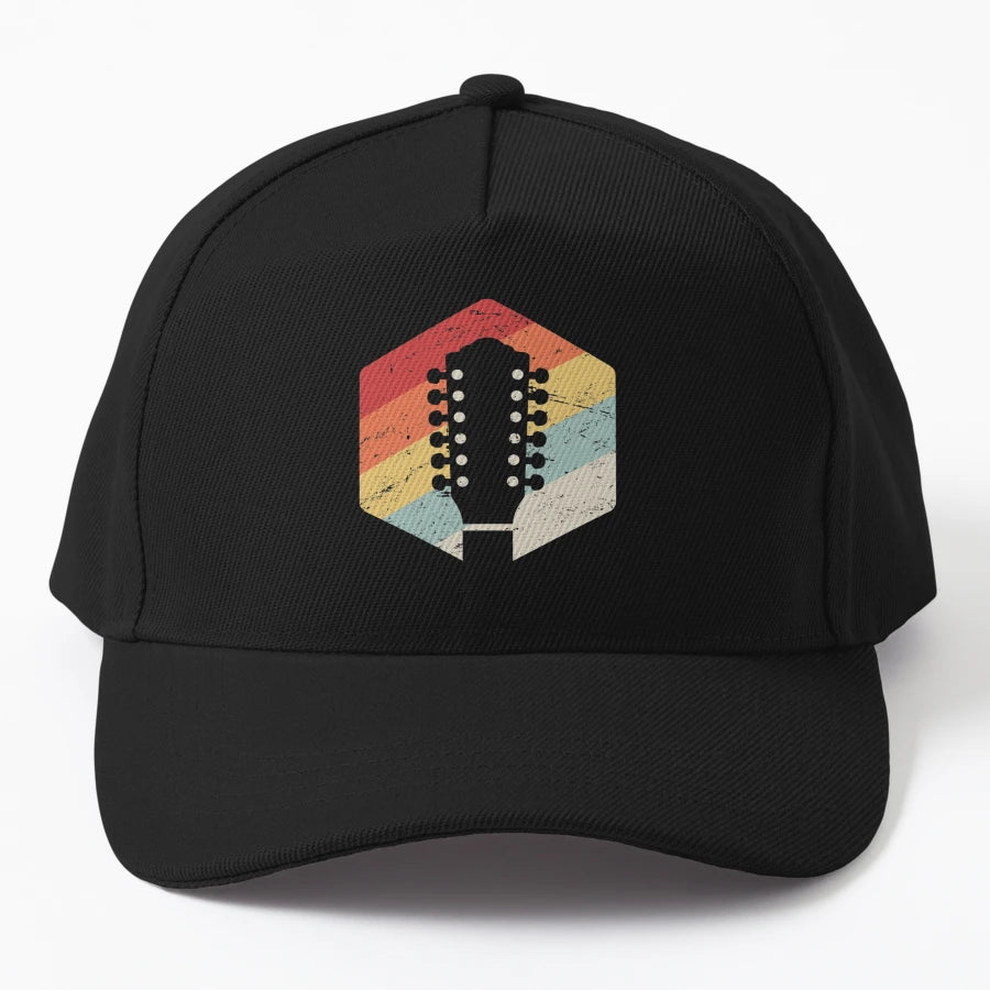 Twelve String Guitar Players And Denim Baseball Cap - Snapback, Trucker Hat, Dad Hat, Denim Baseball Cap
