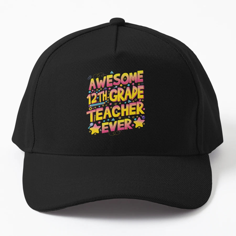 Twelfth 12Th Grade Awesome Teacher Ever New Era Snapback - Snapback, Trucker Hat, Dad Hat, Denim Baseball Cap