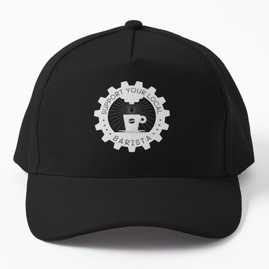 Support Your Local Barista Coffee Espresso New Era Snapback - Snapback, Trucker Hat, Dad Hat, Denim Baseball Cap
