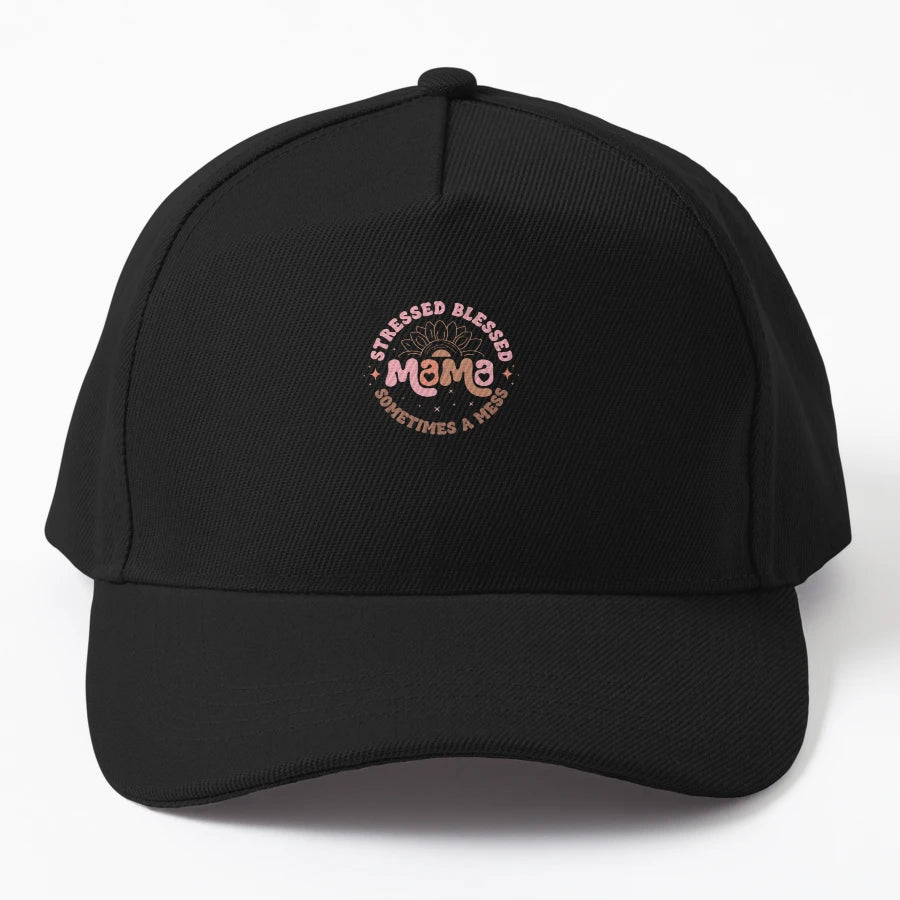 Sometimes Mess Stressed Blessed OTTO Dad Hat - Embroidered - Snapback, Trucker Hat, Dad Hat, Denim Baseball Cap