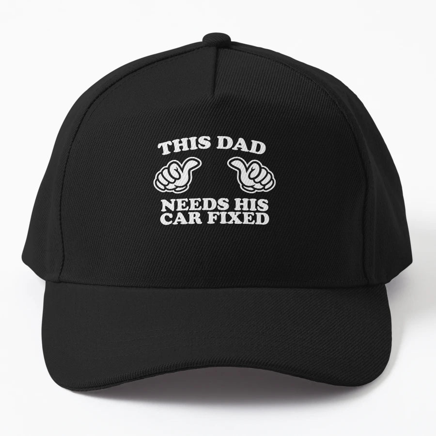 This Dad Needs His Car Fixed Trucker Hat - High-Quality - Snapback, Trucker Hat, Dad Hat, Denim Baseball Cap