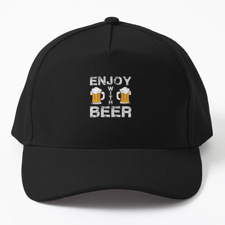 Craft Beer Glasses Oktoberfest Denim Baseball Cap - Vintage - Snapback, Trucker Hat, Dad Hat, Denim Baseball Cap