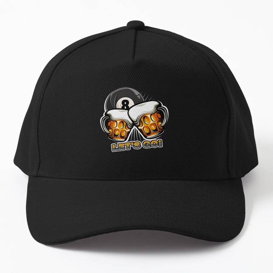Beer And Billiards New Era Snapback - Premium Stitching - Snapback, Trucker Hat, Dad Hat, Denim Baseball Cap