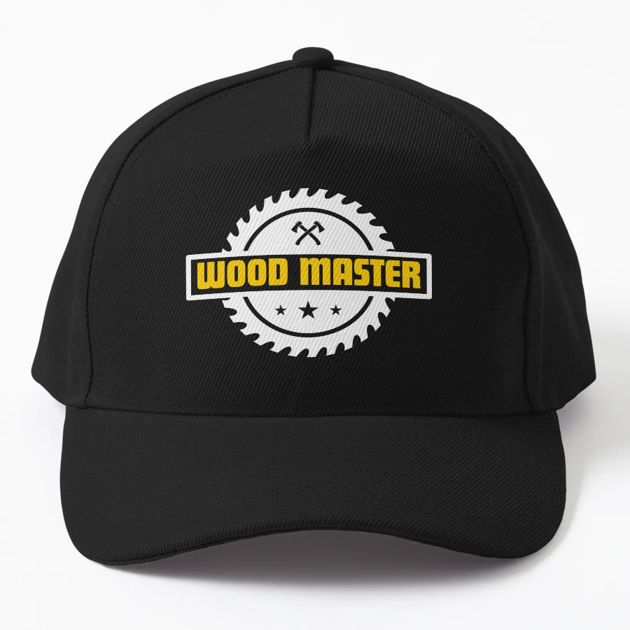 Wood Master Denim Baseball Cap - Premium Embroidered Art - Snapback, Trucker Hat, Dad Hat, Denim Baseball Cap